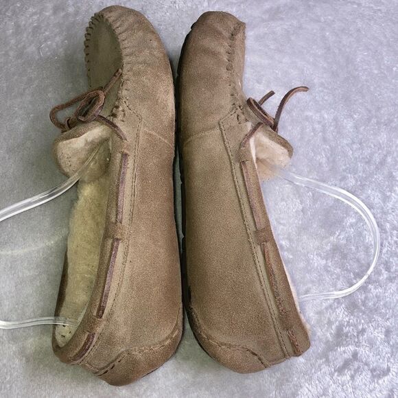UGG 10 Dakota Moccasin Sherpa Lined Slip On Suede Slippers - Picture 7 of 11